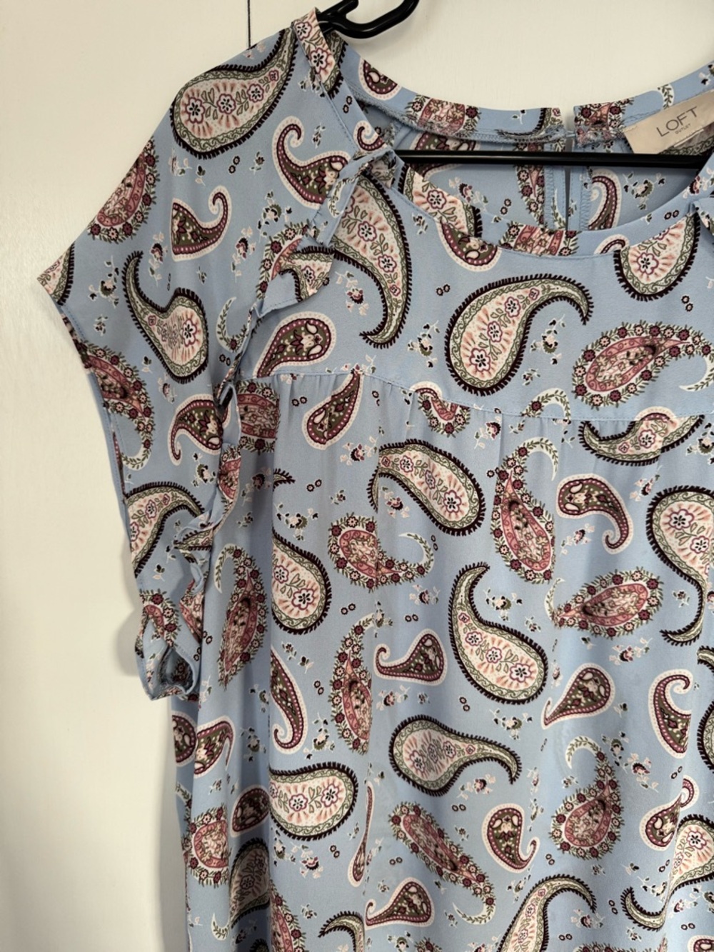 2 - Women's LOFT Short-Sleeve Printed Tops - Picture 2 of 3